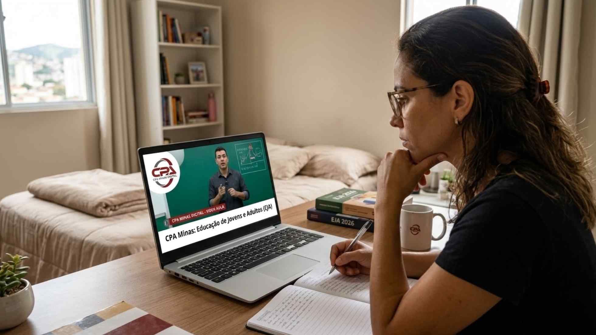 Estudante comemorando a conquista do certificado EJA para conseguir aumento de salário em 2026